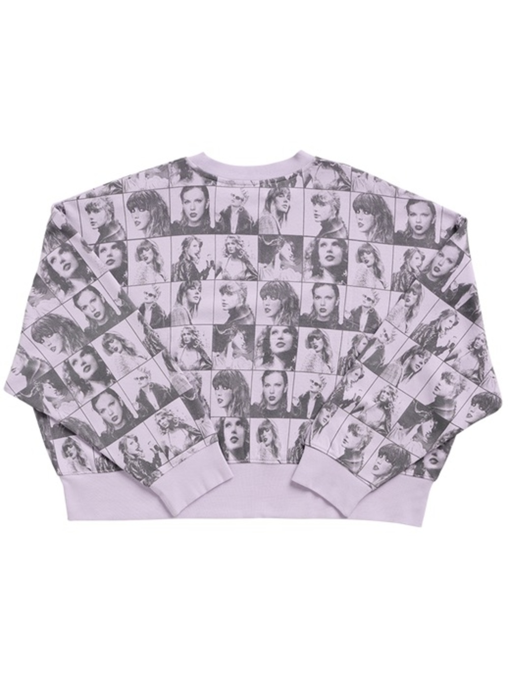 Taylor Swift The Eras Tour Cropped Lavender Crewneck Pullover Sweatshirt Size M - Picture 3 of 11